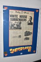 SUPERMAN II 'DAILY PLANET - WHITE HOUSE SURRENDERS' PROP NEWSPAPER, the newspaper was depicted in