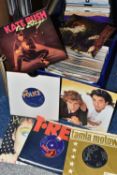 TWO CASES OF SINGLE RECORDS, OVER ONE HUNDRED RECORDS, artists include Blondie, The Police, The