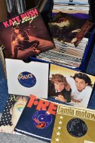 TWO CASES OF SINGLE RECORDS, OVER ONE HUNDRED RECORDS, artists include Blondie, The Police, The