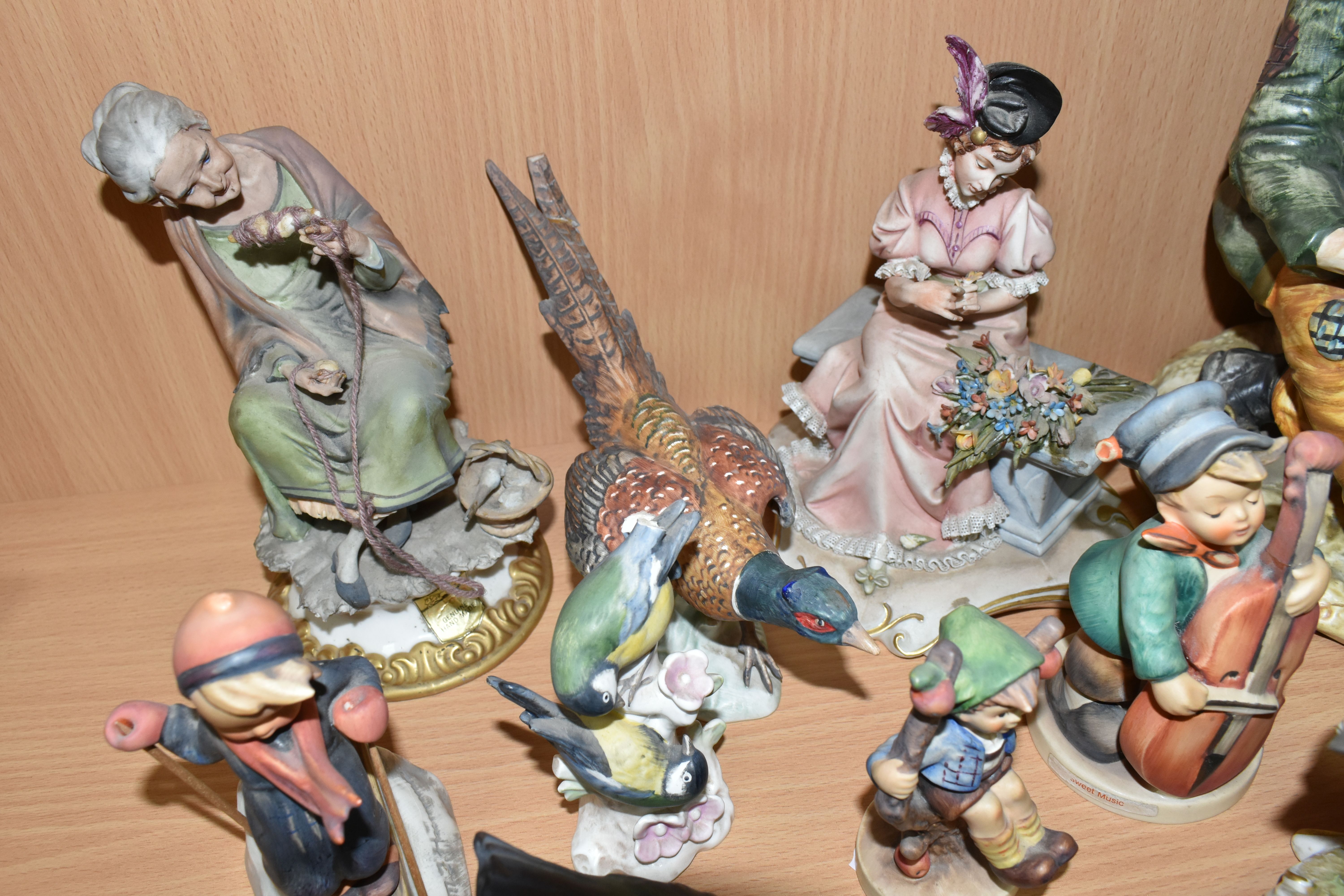 A GROUP OF FIGURES, comprising a Capodimonte figure group of Don Quixote, on horseback, and Sancho - Image 5 of 10