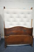 A HYPNOS WHEATLEY SUPREME 4FT6 MATTRESS, along with a mahogany bedstead (condition report: bed frame