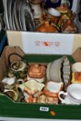 TWO BOXES OF CERAMICS, to include a quantity of assorted 'Cottage Ware' to include a Price