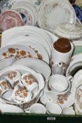 TWO BOXES OF DINNER WARES, to include thirty eight pieces of J & G Meakin Lotus dinnerware, royal