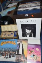 THREE BOXES AND ONE CASE OF L.P RECORDS, over one hundred and fifty records, comprising artists,