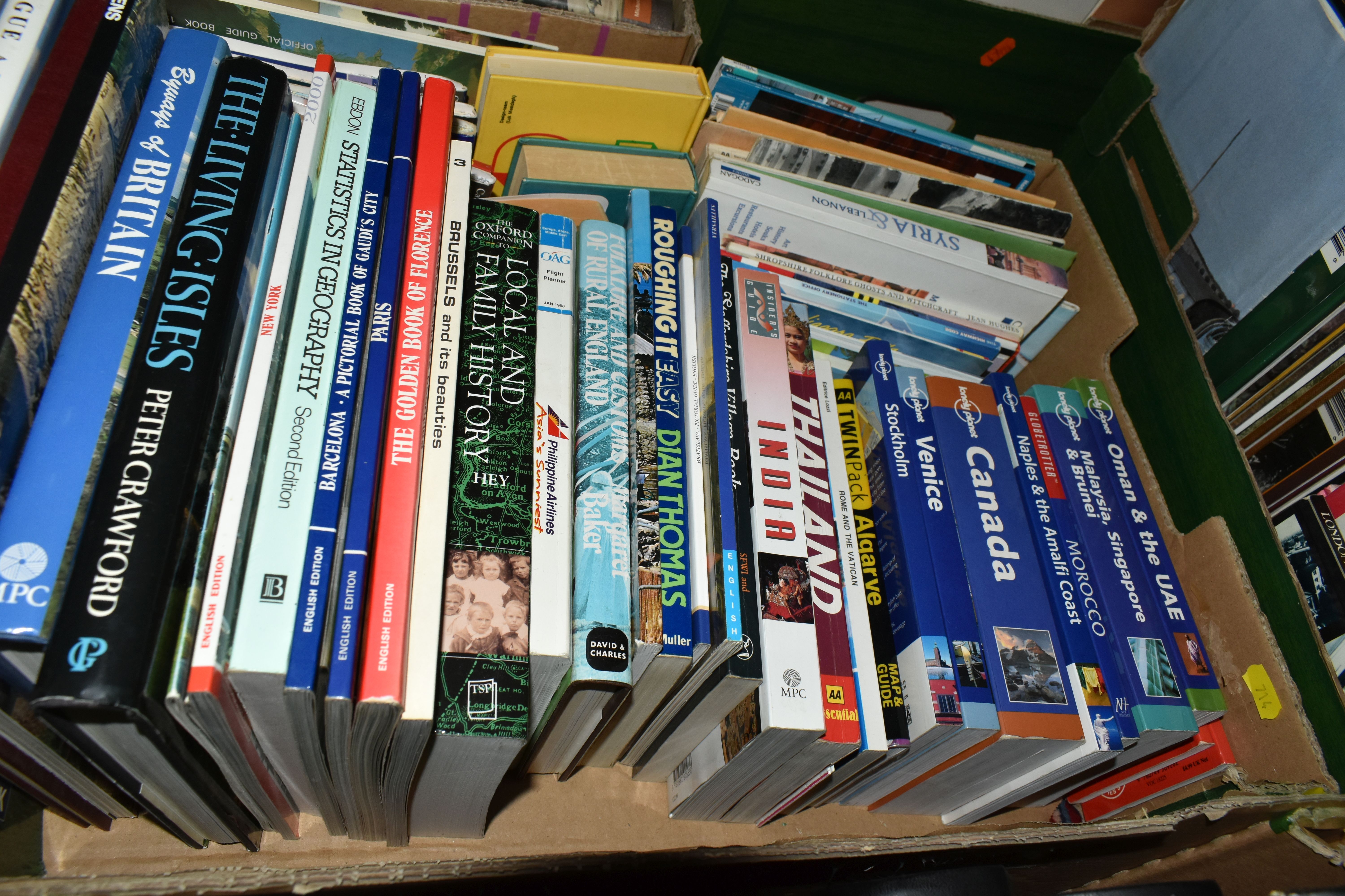 FIVE BOXES OF BOOKS & MAGAZINES containing approximately 110 miscellaneous book titles, mostly in - Image 5 of 6