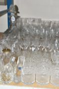 A GROUP OF CUT CRYSTAL AND OTHER GLASS WARES, to include an elaborate Victorian cut glass