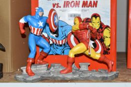 A BOXED ENESCO MARVEL 'CAPTAIN AMERICA VS IRON MAN' FIGURE GROUP, depicting the two superheroes in