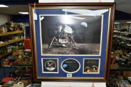 A FRAMED LIMITED EDITION PRINT APOLLO 11 MOON LANDING, commemorating the 50th anniversary of the