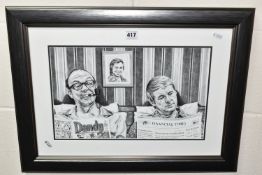 A LIMITED EDITION STEVE LILLY PRINT: PORTRAIT OF ERIC & ERNIE, 54/350, pencil signed in lower