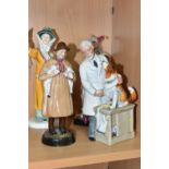 FOUR ROYAL DOULTON FIGURES, comprising Votes for Women HN2816 (wrist broken and reglued, chip to