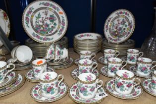 A QUANTITY OF AYNSLEY 'INDIAN TREE' PATTERN COFFEE AND DINNERWARE, comprising twelve dinner