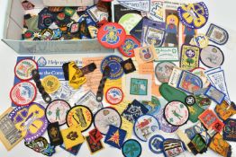 A SELECTION OF MAINLY GIRL GUIDE AND SCOUT PATCH BADGES, to include Happiness is being a guide, Join