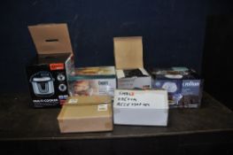 FIVE ITEMS OF BRAND NEW IN BOX ITCHEN ELECTRICALS comprising of a Coopers Halogen Convector Cooker
