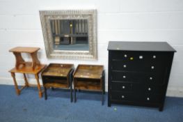 A SELECTION OF OCCASIONAL FURNITURE, to include a chest of two short over four long drawers, width