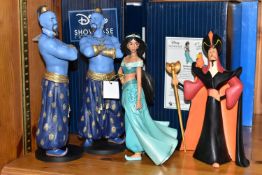 FOUR BOXED ENESCO DISNEY 'ALADDIN' FIGURES, comprising two x Disney Showcase 'Genie Figurine' no