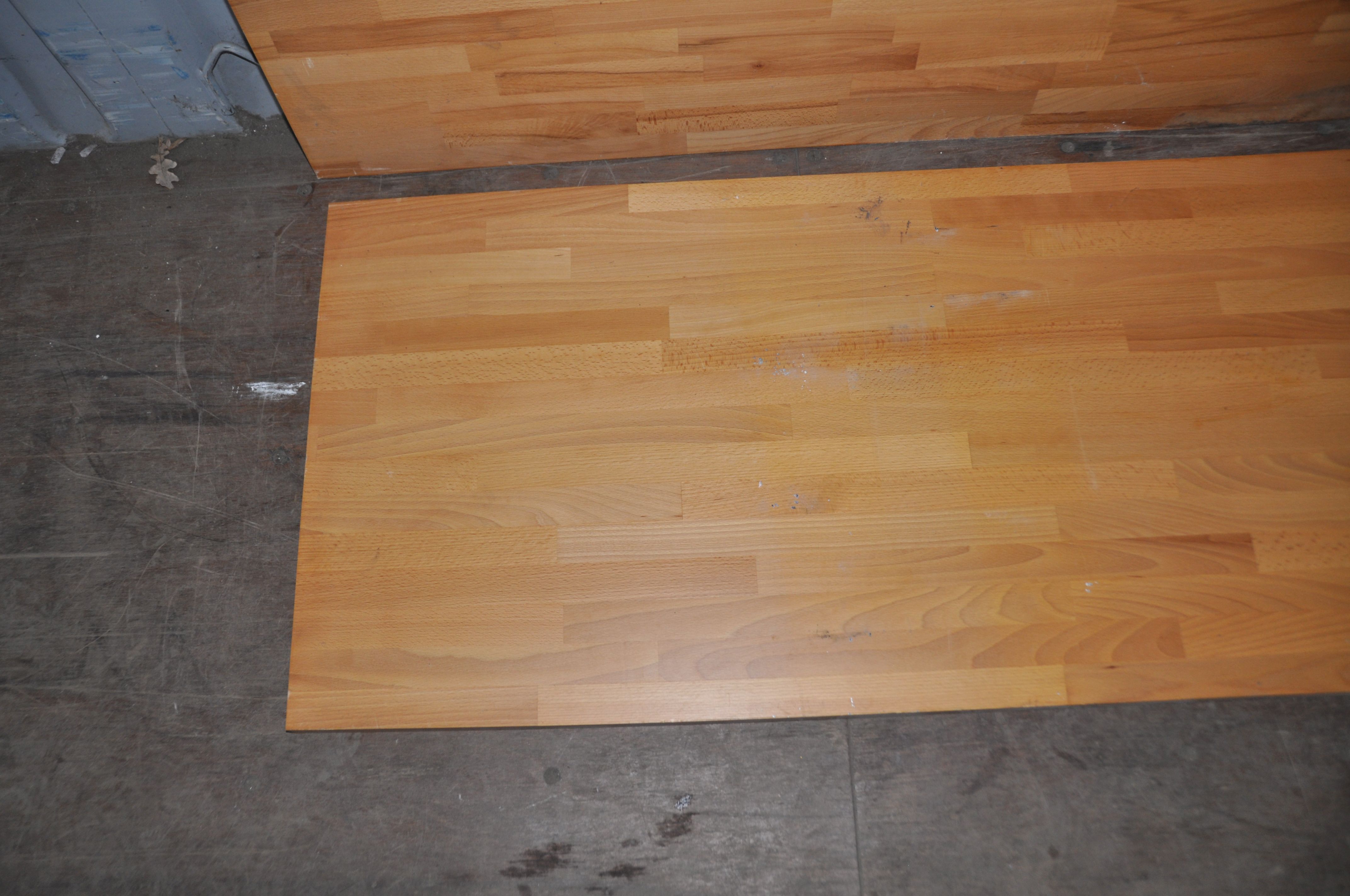 TWO BEECH BUTCHER BLOCK WORKTOPS 26mm thick, depth 61cm length 301cm - Image 2 of 3