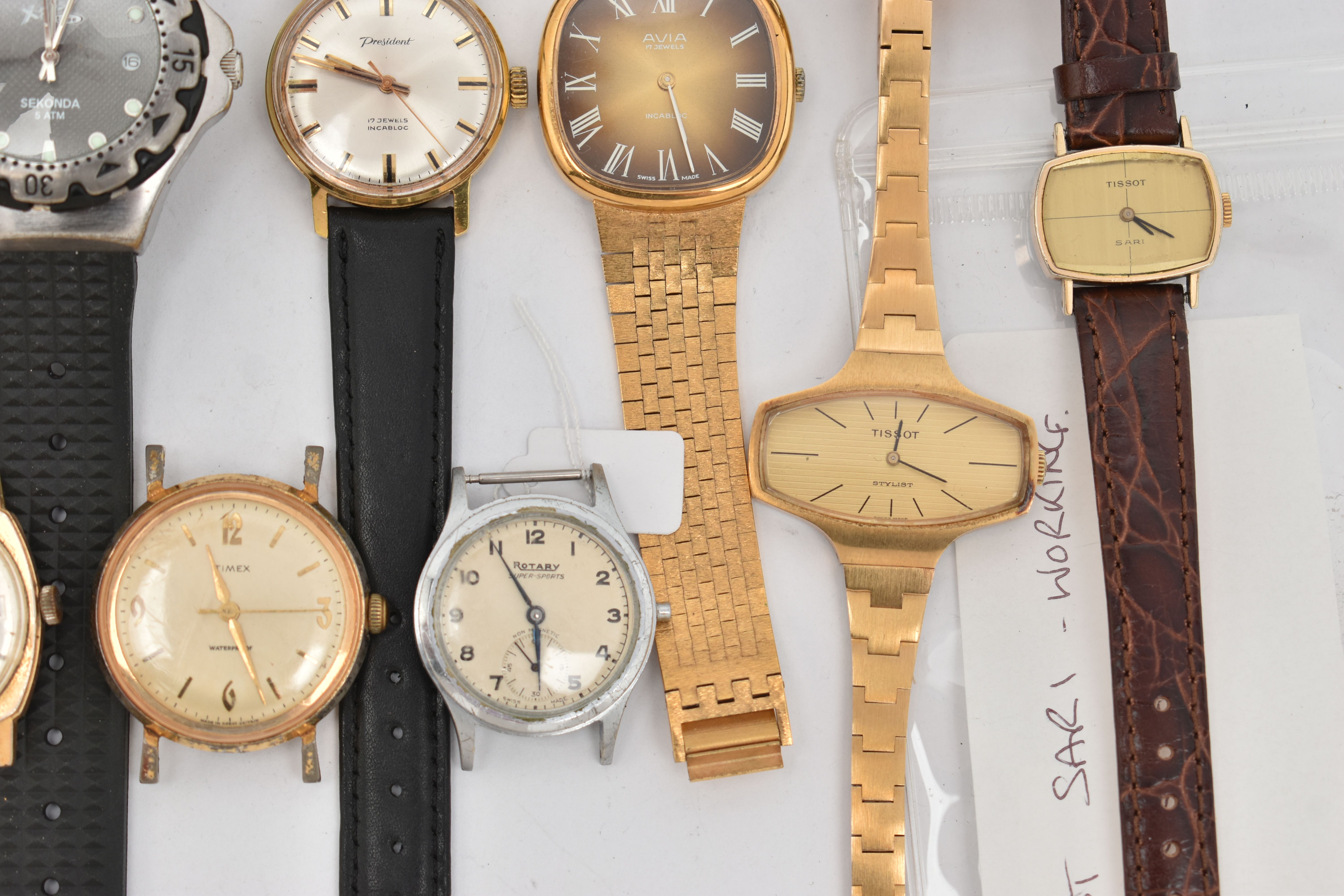 A SELECTION OF WRISTWATCHES, mostly gents watches with names to include 'Sekonda Expose' with rubber - Image 4 of 5