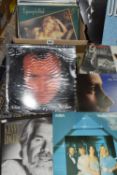 ONE BOX OF L.P RECORDS, thirty one records to include artists Phil Collins, 10cc, Stevie Nicks,