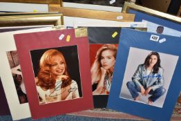 CELEBRITY PHOTOGRAPHS, a collection of fifteen signed photographs of actresses and pop music artists