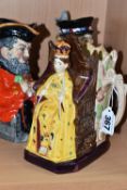 THREE BURLEIGH WARE CHARACTER JUGS, comprising 'Ye Old Yeoman Of The Guard- Beefeaters, Elizabeth II