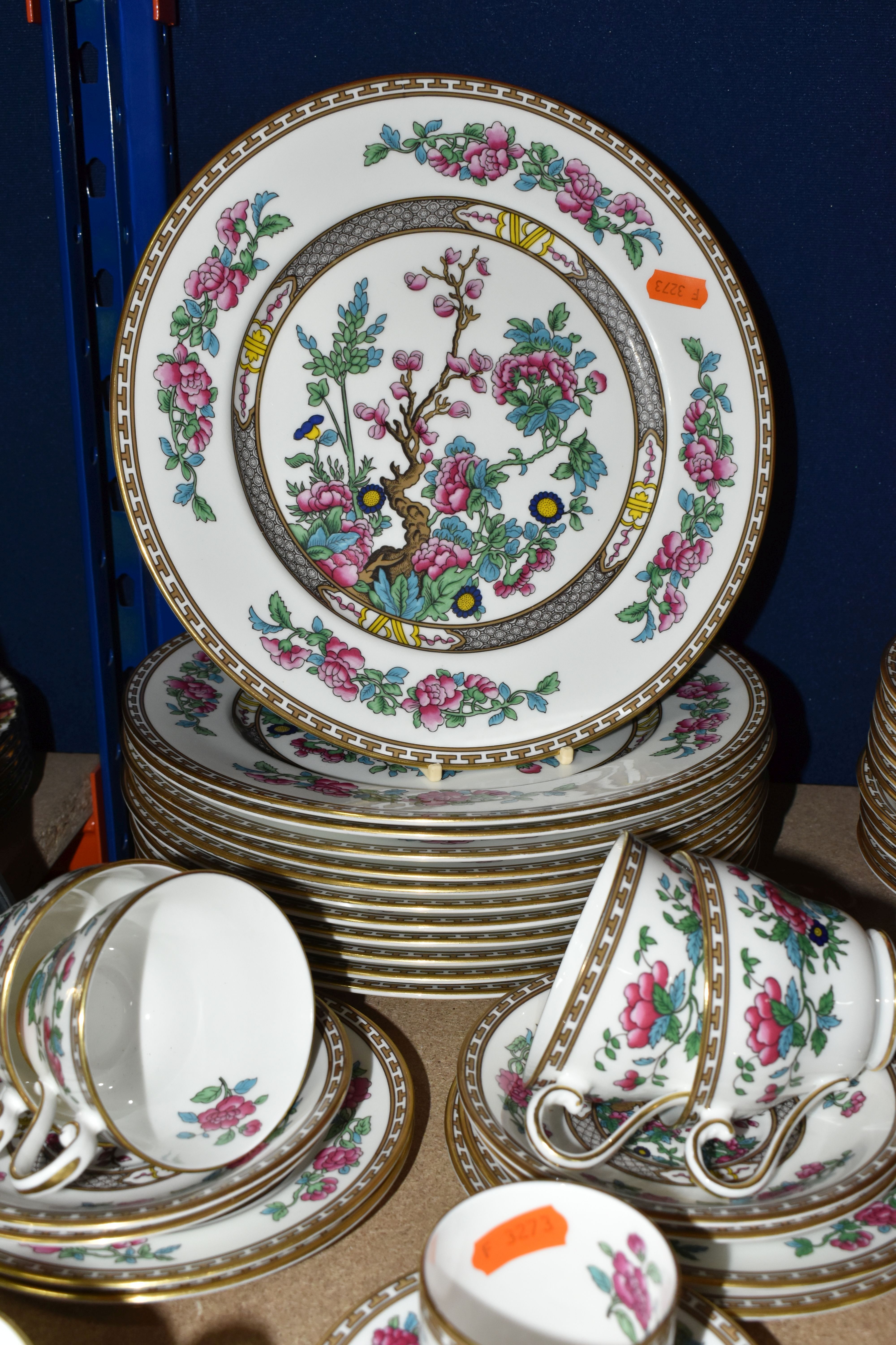 A QUANTITY OF AYNSLEY 'INDIAN TREE' PATTERN COFFEE AND DINNERWARE, comprising twelve dinner - Image 2 of 8