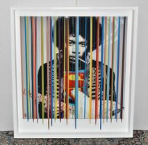 SRINJOY GANGOPADHYAY (INDIA 1986) 'GLAMOUR JIMI', a stylised portrait of the rock legend with a