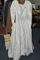 A SMALL QUANTITY OF LADIES AND GENTS CLOTHING ETC, comprising a Berketex size 10 wedding dress, Eres