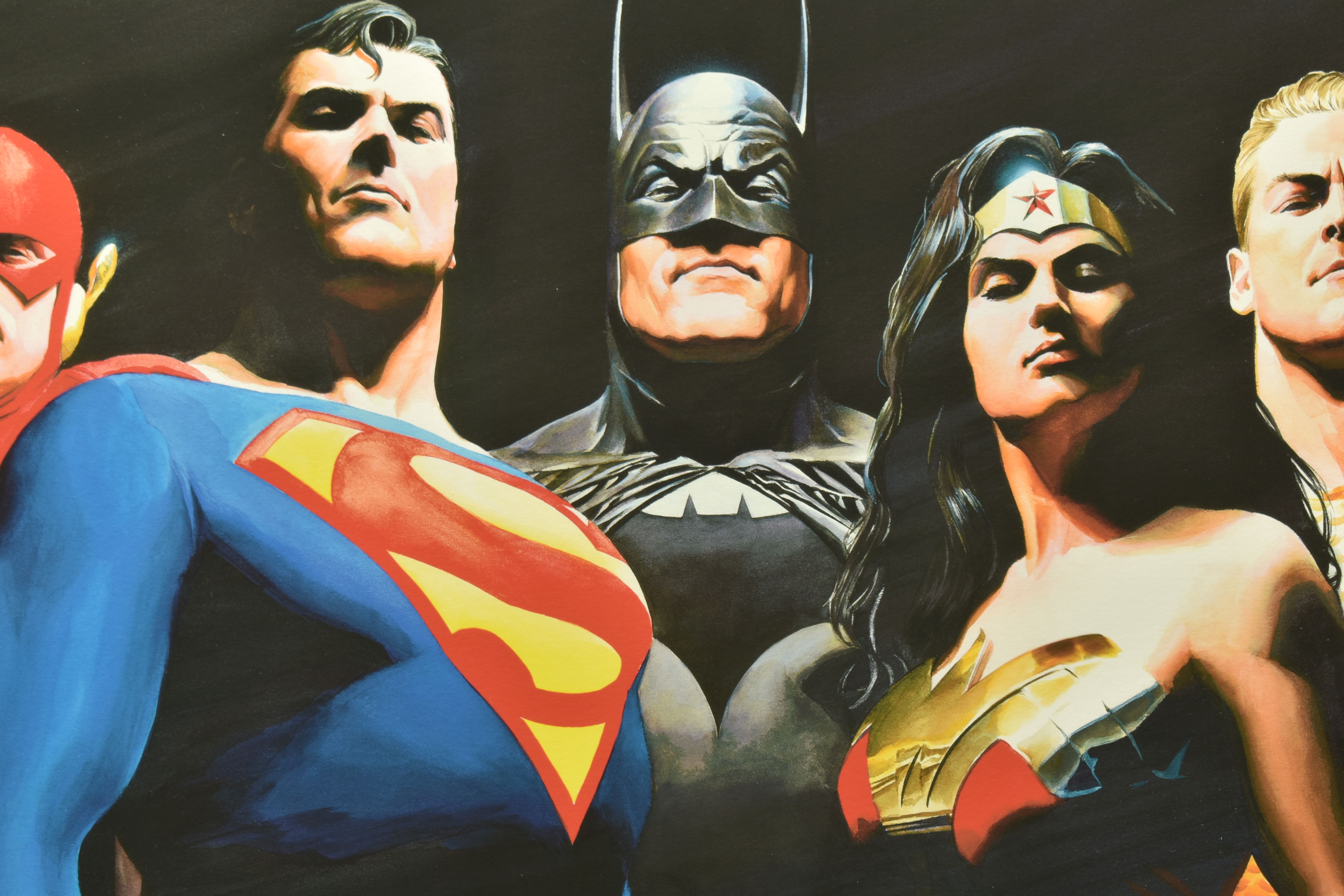 ALEX ROSS (AMERICAN CONTEMPORARY) 'ORIGINAL SEVEN' portraits of Green Lantern, Flash, Superman, - Image 2 of 9