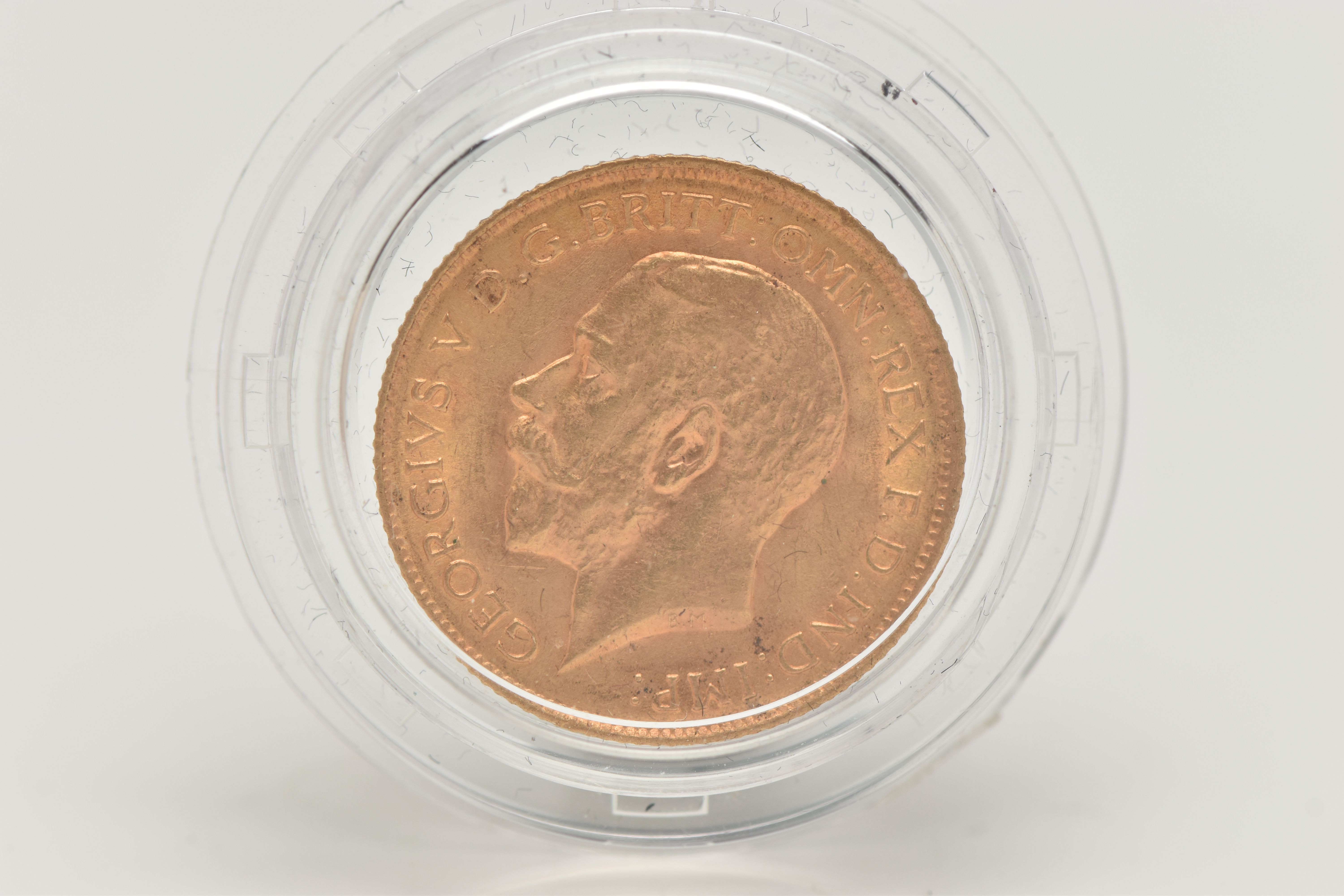 A 1912, 22CT GOLD HALF SOVEREIGN COIN, depicting George V obverse, George and The Dragon reverse, - Image 2 of 2