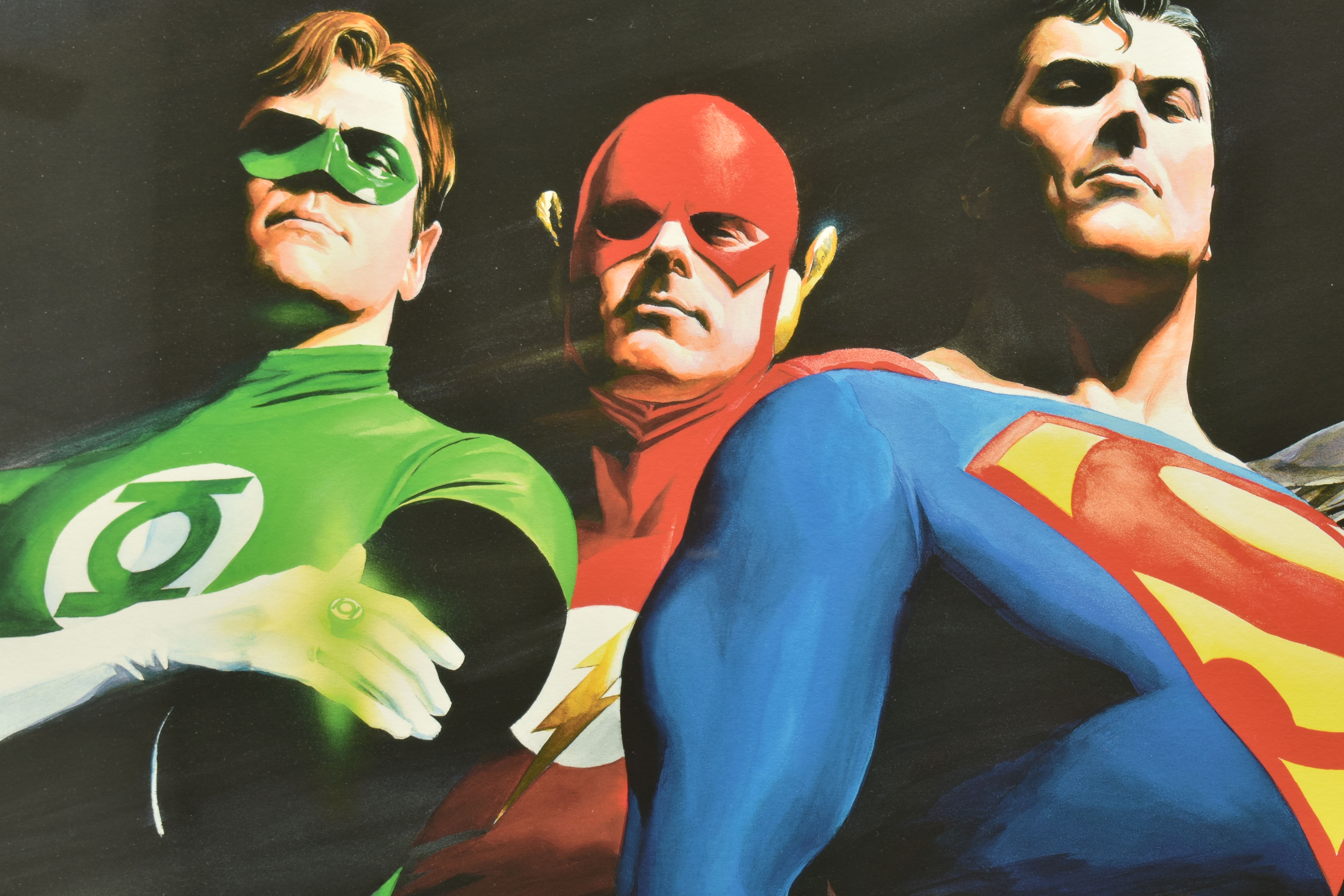 ALEX ROSS (AMERICAN CONTEMPORARY) 'ORIGINAL SEVEN' portraits of Green Lantern, Flash, Superman, - Image 3 of 9