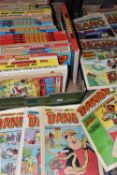 THREE BOXES OF COMICS & COMIC ANNUALS comprising approximately forty-five annuals from the 1970s-