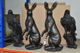 FOUR BOXED ENESCO BRONZED RESIN FIGURES, 'Studio Bronze - Border Fine Arts' comprising two A28769