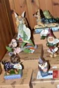 A GROUP OF BOXED ENESCO JIM SHORE FIGURES, comprising Izzie (dog) no 4056959, Birthday Owl no