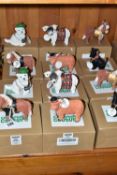 TWELVE BOXED ENESCO 'COUNTRYSIDE COUTURE' FIGURES, comprising two each of Douglas the Highland cow