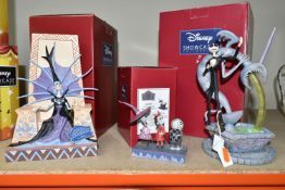 THREE BOXED ENESCO DISNEY SHOWCASE COLLECTION FIGURES, by Jim Shore, comprising The Nightmare Before