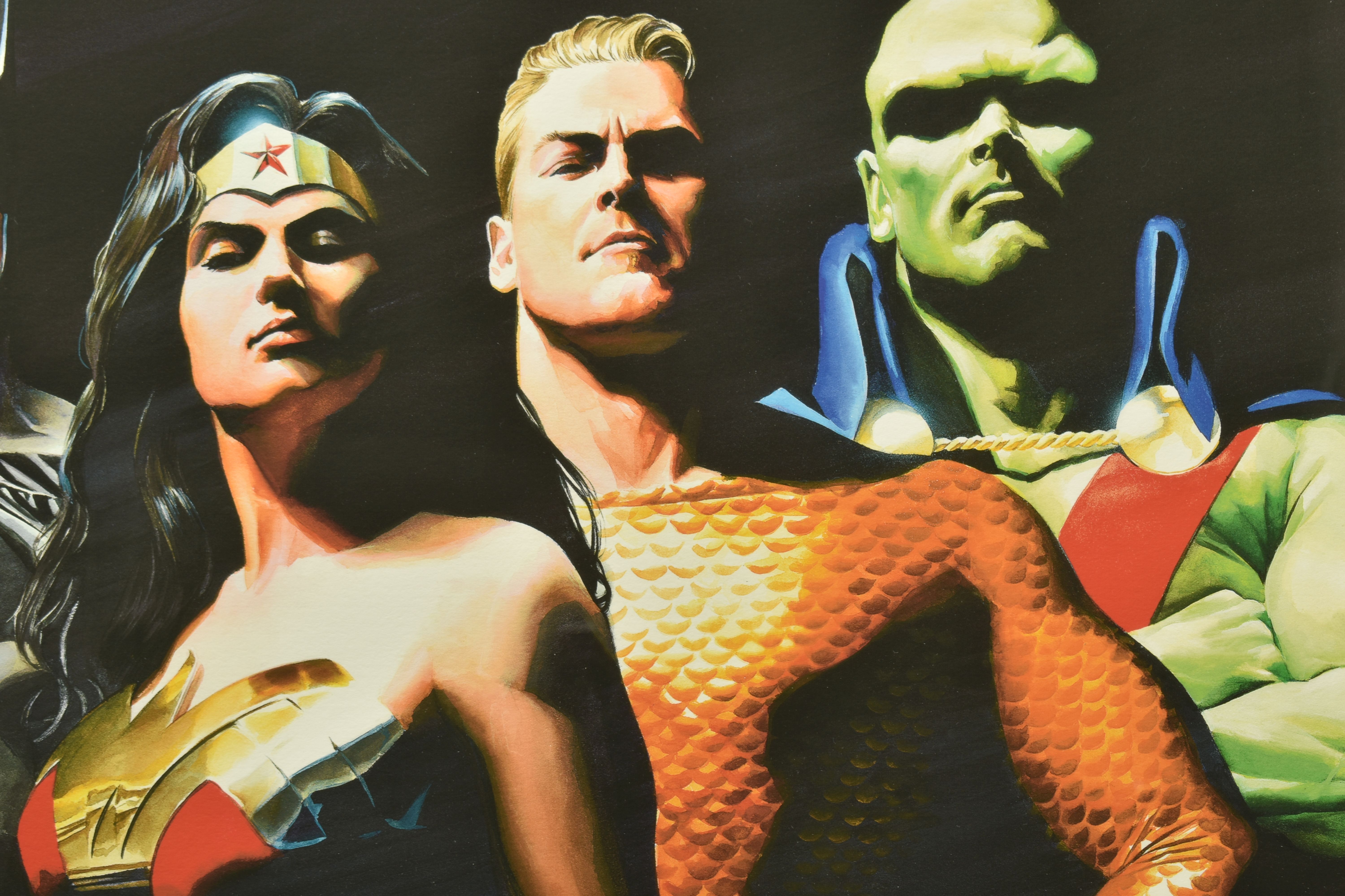 ALEX ROSS (AMERICAN CONTEMPORARY) 'ORIGINAL SEVEN' portraits of Green Lantern, Flash, Superman, - Image 4 of 9