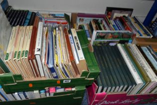 FIVE BOXES OF BOOKS containing approximately 120 miscellaneous titles in hardback and paperback