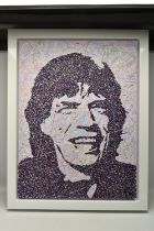 JIM DOWIE (BRITISH CONTEMPORARY) 'MICK JAGGER', a portrait of the Rolling Stones frontman, signed