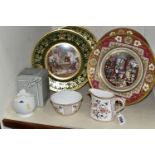 A GROUP OF ROYAL CROWN DERBY AND CAVERSWALL CHINA, comprising a Royal Crown Derby Lucienne 1278