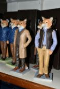 NINE BOXED ENESCO 'FOXY BY NATURE' SCULPTURES, comprising six x Michael A28308, James A28309 and two