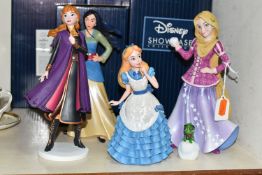 FOUR BOXED ENESCO DISNEY SHOWCASE COLLECTION FIGURES, comprising Rapunzel with Pascal no 6006275,