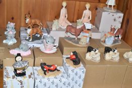 A GROUP OF BOXED ENESCO/BORDER FINE ARTS FIGURES, comprising two x Border Fine Arts 'The Dog