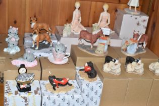 A GROUP OF BOXED ENESCO/BORDER FINE ARTS FIGURES, comprising two x Border Fine Arts 'The Dog