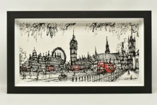 INGO (GERMAN CONTEMPORARY) 'PARLIAMENT SQUARE', a signed limited edition print on board, hand