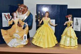 THREE BOXED DISNEY SHOWCASE COLLECTION FIGURES, comprising 'Beauty and Beast' 6006277, 'Belle'