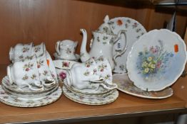A GROUP OF ROYAL ALBERT 'WINSOME' PATTERN TEAWARE, comprising six tea cups, six saucers, six tea
