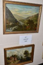 W. STONE, TWO LATE 19TH CENTURY ENGLISH SCHOOL LANDSCAPES, comprising 'A view in the Elan Valley',