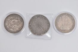 GREAT BRITAIN 1925 TRADE DOLLAR COIN, approximately 27 grams, together with a Cyprus 1928 Forty Five