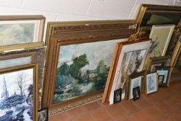 A QUANTITY OF FRAMED DECORATIVE PRINTS, to include reproductions of paintings by the following