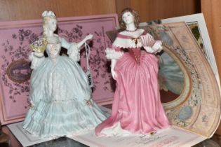 TWO COALPORT FIGURINES FROM THE 'FEMMES FATALES' COLLECTION, comprising 'Marie Antoinette' no 3491/